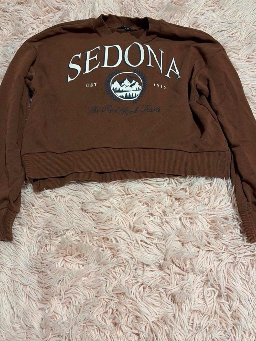Francesca's Collections Brown 'Sedona' Crewneck Sweatshirt